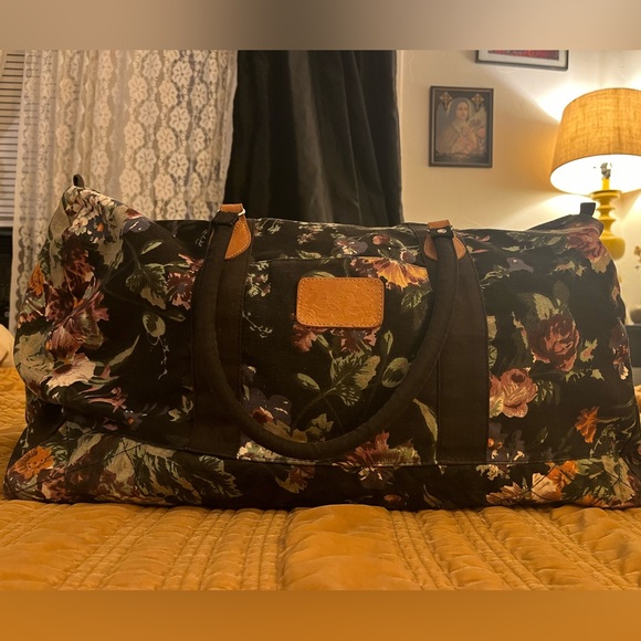 Vintage 90’s Floral Canvas Weekender Bag - Picture 2 of 9